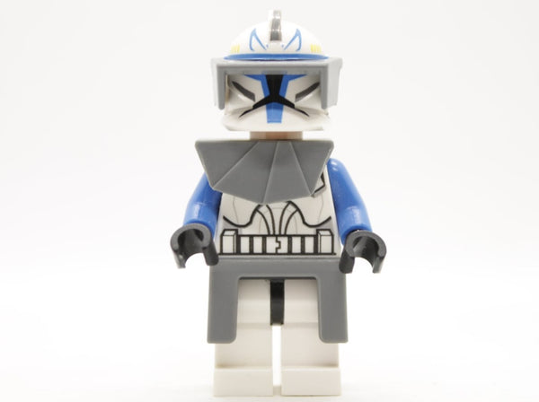 Clone Trooper Captain Rex, 501st Legion (Phase 1) - Dark Bluish Gray Visor, Pauldron, and Kama, Large Eyes, sw0194